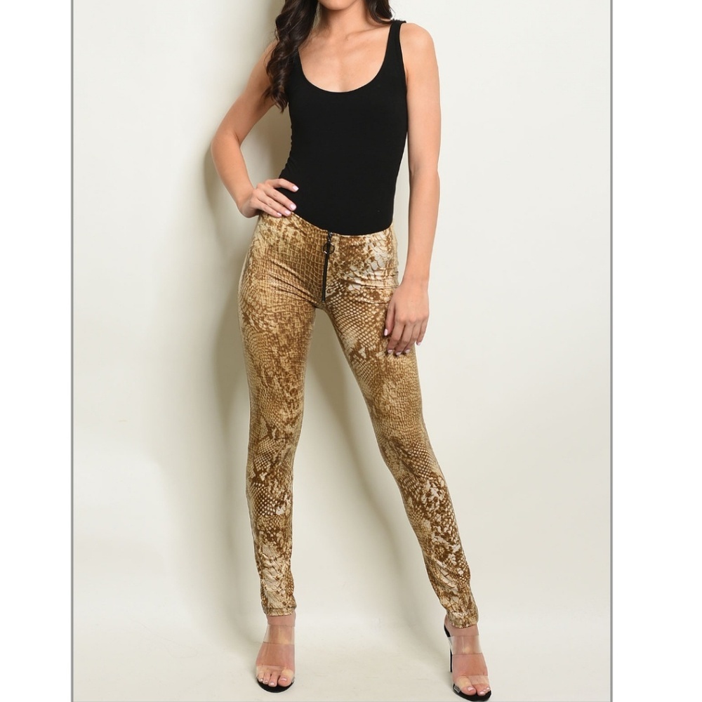 🖤 Mocha Snake Print Pant